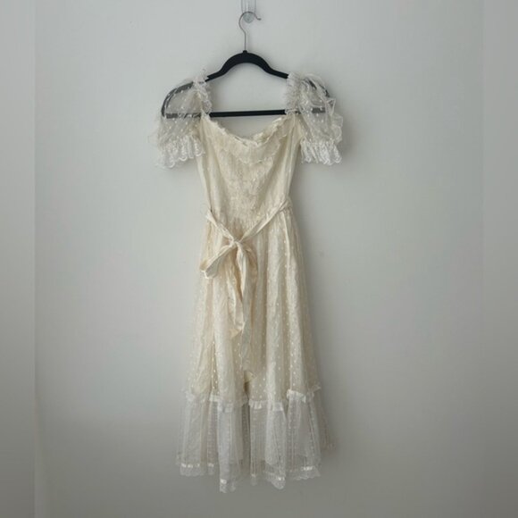 Vintage Dresses & Skirts - Vintage 60’ Lace Off-Shoulder Dress